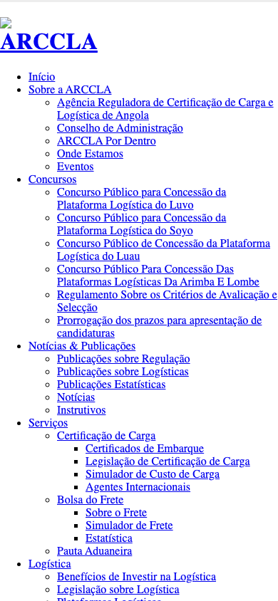 Render do site em telemóvel sem estilo